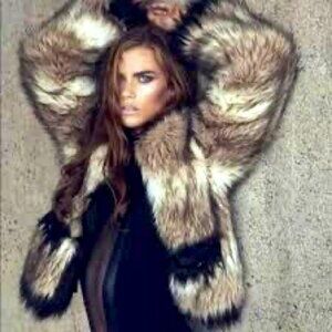 Rare HTF Lanvin X H&M Collaboration Faux Fur Jacket NWOT